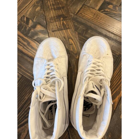 Vans Sk8 Hi Stacked High Top Platform Sneakers White Shoes Women 7 Skateboarding - Picture 14 of 16